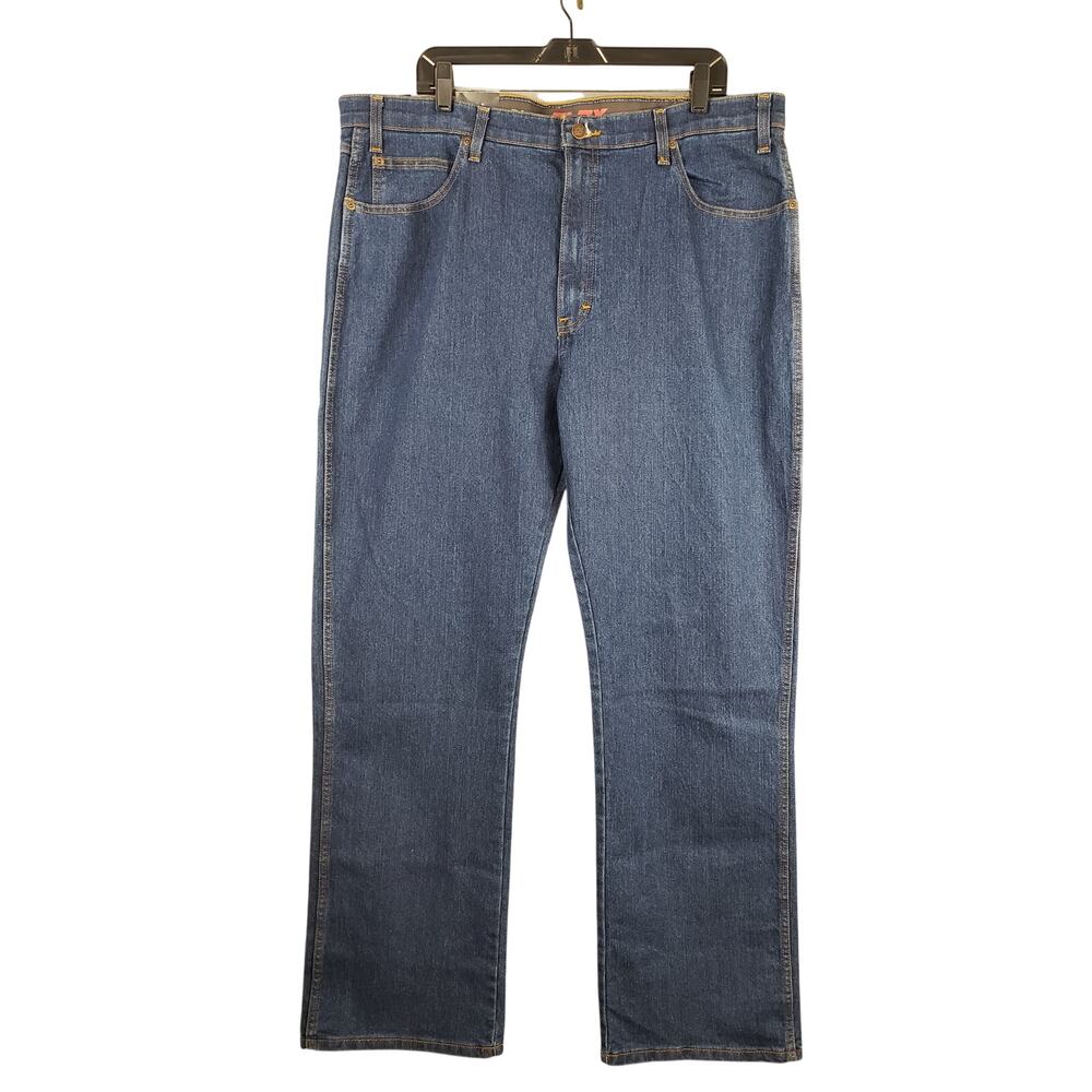 Dickies Men's Size 38x34 Flex Denim Jeans‎ Dark Wash Regular Fit Straight Leg